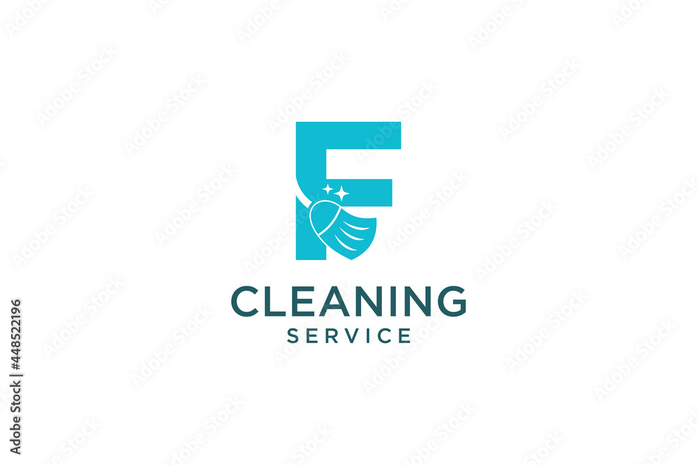 Letter F for cleaning clean service Maintenance for car detailing, homes logo icon vector template.