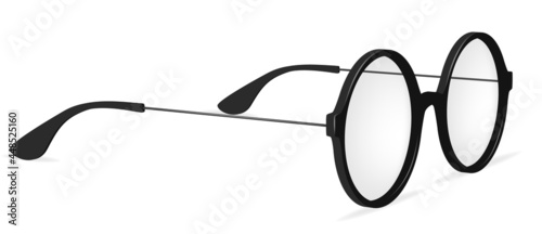Vector simple round glasses, spectacles