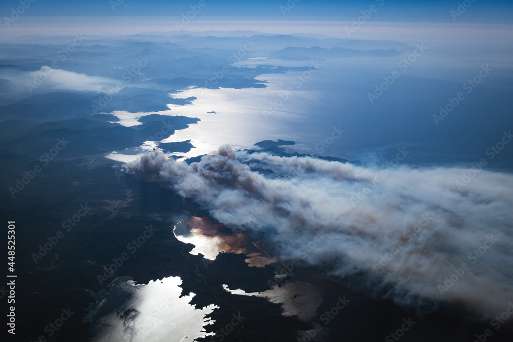 Waldbrände an der westlichen Küste der Türkei im Juli 2021 