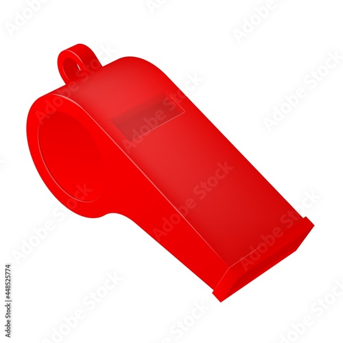 Vector red referee whistle photo