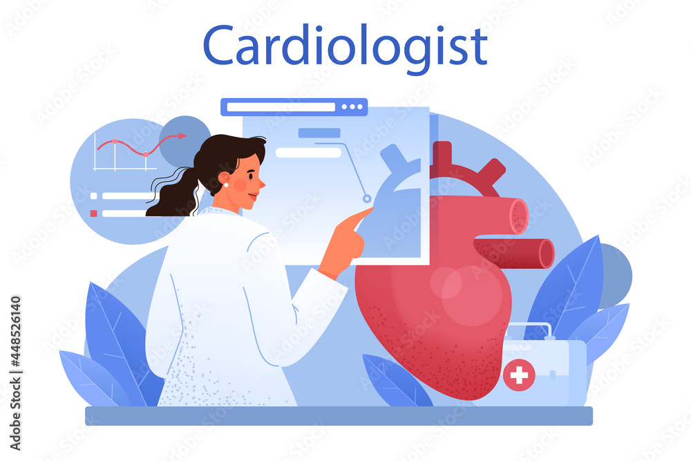 Cardiologist concept. Idea of heart care and medical diagnostic Cardiologist concept. Idea of heart care and medical diagnostic