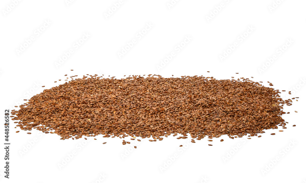 Flax seed or linseed , isolated on white background Flax seed or linseed , isolated on white background