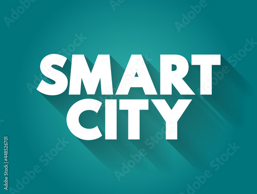 Smart city text quote, concept background