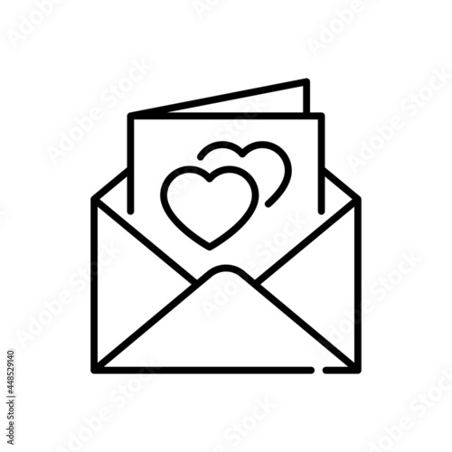 Love wishes vector outline icon style illustration. EPS 10 File