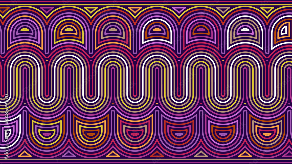 Fototapeta premium Vector abstraction, wave background, distortion of lines, geometric pattern.