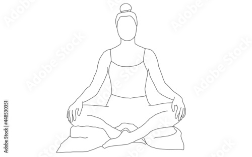 yoga, supported sukhasana, easy pose with pillows, knees supported