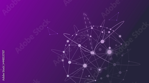 Abstract background of the concept of circuits. Futuristic vector template. Design elements of points, lines, and planes.