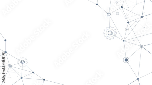 Abstract background of the concept of circuits. Futuristic vector template. Design elements of points, lines, and planes.
