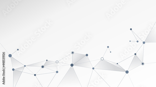 Abstract background of the concept of circuits. Futuristic vector template. Design elements of points, lines, and planes.