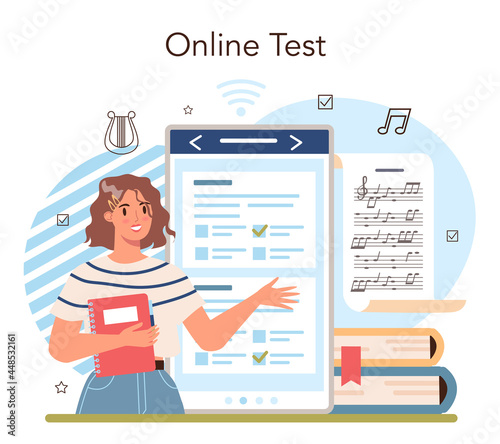 Music club or class online service or platform. Students learn