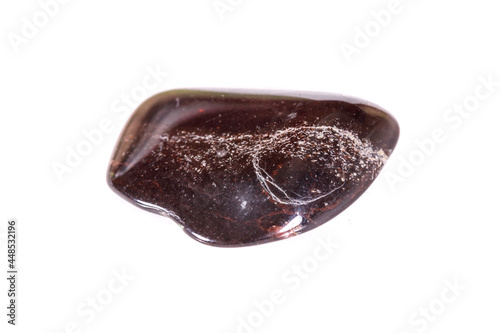 Macro mineral stone jasper on a white background