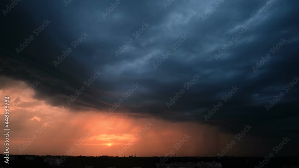 Dramatic storm clouds rolling over Zhytomyr town Dramatic storm clouds rolling over Zhytomyr town