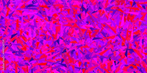 Dark Purple  Pink vector texture with triangular style.