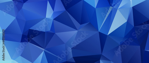 Blue Abstract Color Polygon Background Design, Abstract Geometric Origami Style With Gradient © Sino Images Studio