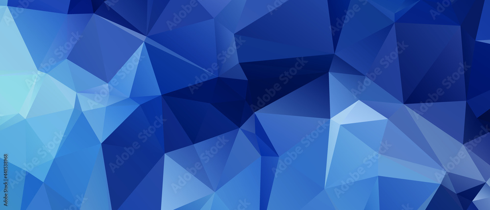Blue Abstract Color Polygon Background Design, Abstract Geometric Origami Style With Gradient