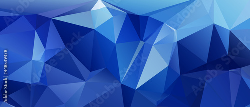 Blue Abstract Color Polygon Background Design, Abstract Geometric Origami Style With Gradient © Sino Images Studio