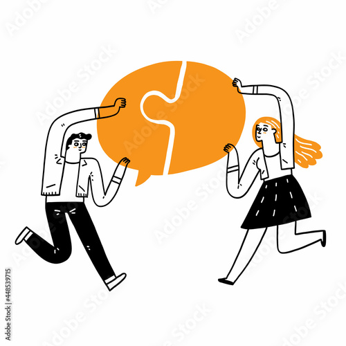 businessman with puzzle Competitive concept, business challenge