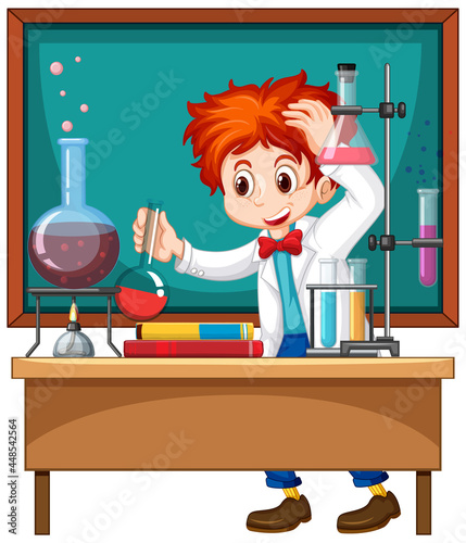 Researcher experiment in the laboratory