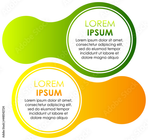 Set of different color gradient abstract banner template