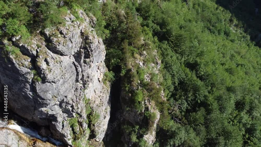 Shot of a waterfall in Theti National park in Albania Shot of a waterfall in Theti National park in Albania
