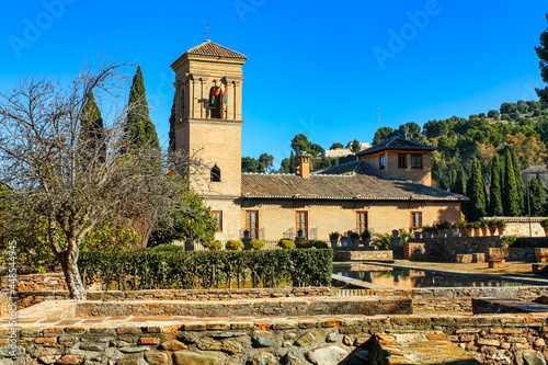 Catholic church inside La Alhambra, medieval palace in Granada.
