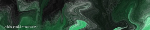 Abstract painting art with dark green and black liquid texture brush for presentation, card background, wall decoration, or t-shirt design