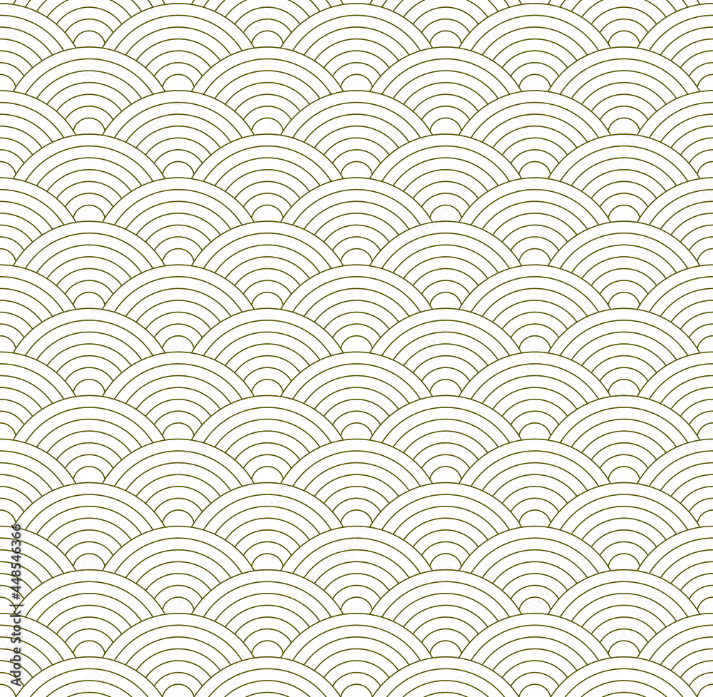 Seamless pattern based on the traditional Japanese wave pattern. Seamless pattern based on the traditional Japanese wave pattern.