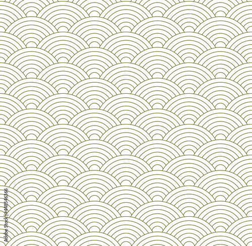 Seamless pattern based on the traditional Japanese wave pattern.