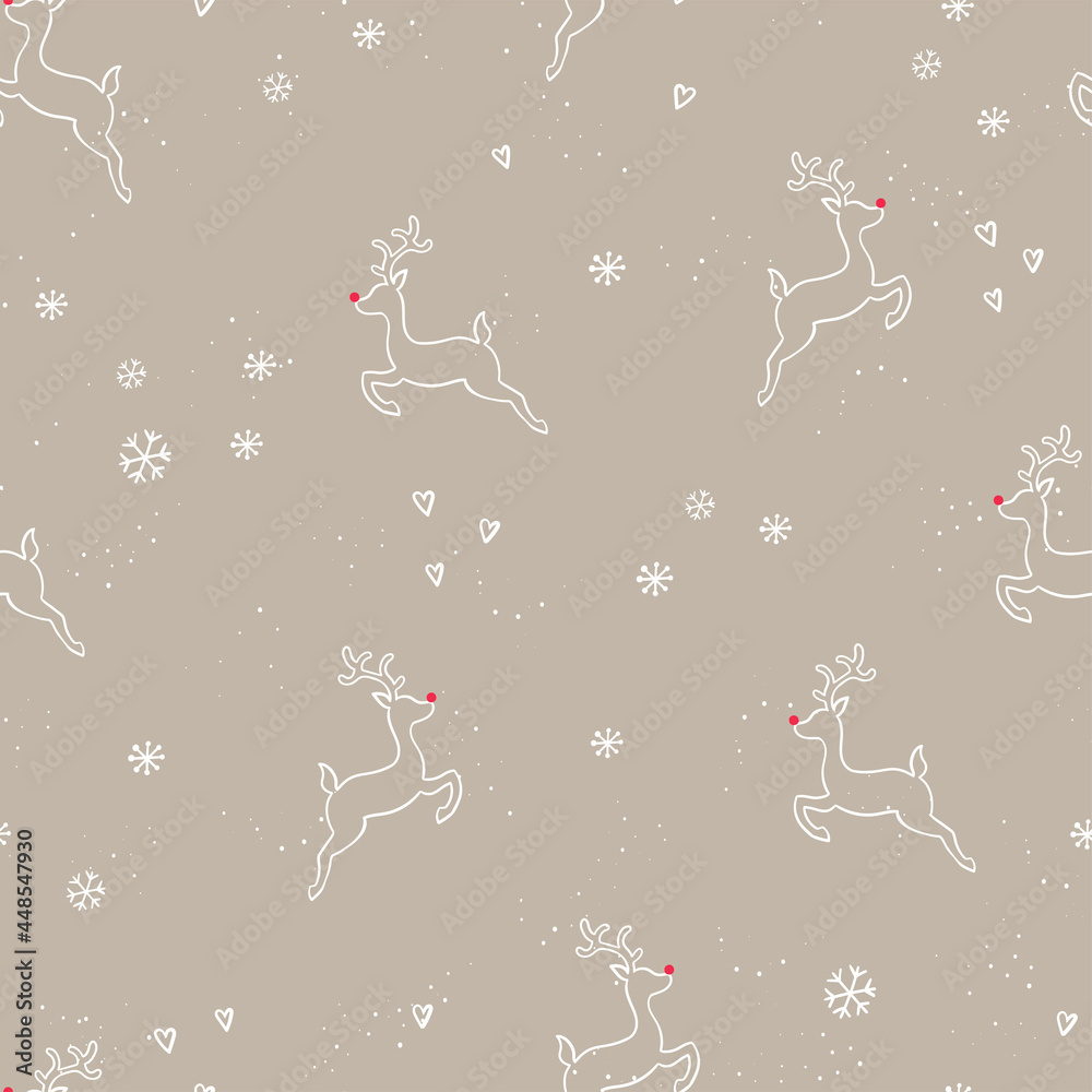 Beautiful christmas doodles seamless pattern - hand drawn and detailed, great for christmas textiles, banners, wrappers, wallpapers - vector surface design Beautiful christmas doodles seamless pattern - hand drawn and detailed, great for christmas textiles, banners, wrappers, wallpapers - vector surface design