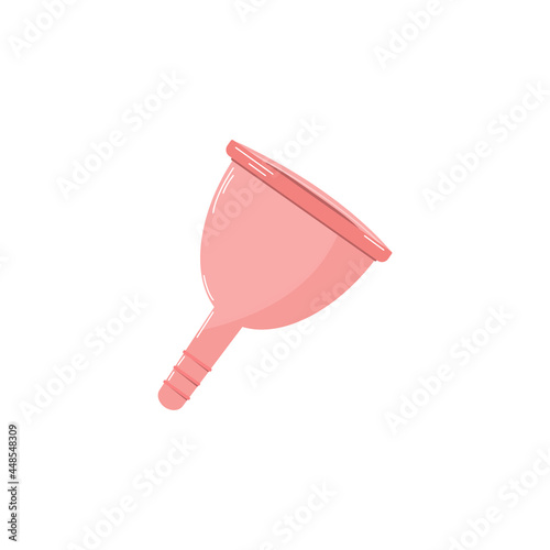 Menstrual cup isolated image. Vaginal route of administration. ecological product for feminine hygiene. Versatile design. For advertising, acquaintance of girls and women. Vector illustration, flat