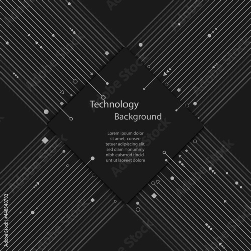 Technology background with line and element design 