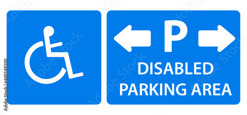 Parking space icon for disabled drivers. Disability week concept. Vector design EPS 10.