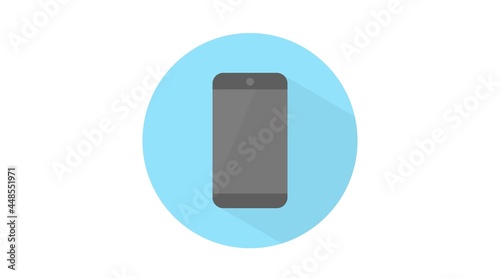 Smartphone flat Illustration. Vector isolated flat editable illustration of a smartphone device