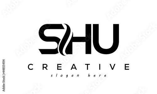 Letter SHU creative logo design vector	