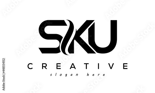 Letter SKU creative logo design vector	