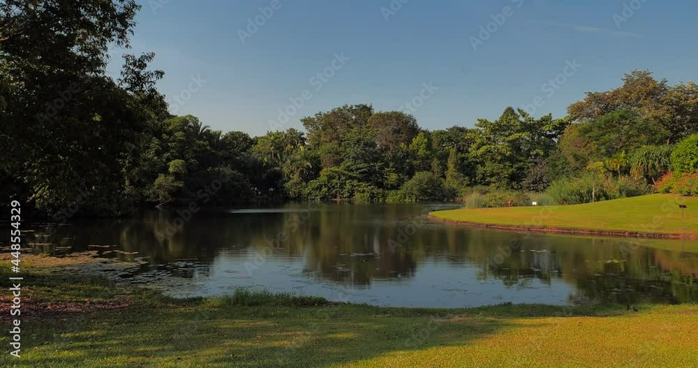 Pan View of Lake in Garden Pan View of Lake in Garden