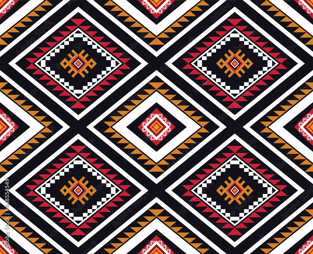 Geometric ethnic oriental ikat pattern traditional Design for background,fabric,wrapping,clothing,wallpaper,Batik,carpet,embroidery style. Geometric ethnic oriental ikat pattern traditional Design for background,fabric,wrapping,clothing,wallpaper,Batik,carpet,embroidery style.