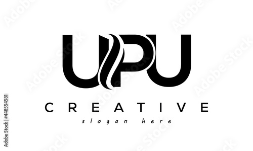 Letter UPU creative logo design vector	 photo