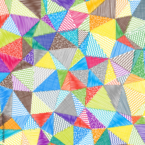 Low poly sketch background. Artistic square pattern. Superb abstract background. Vector illustration.
