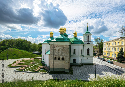 Church of the Savior on Berestove, an ancient church of the 12th century in Kiev	 photo