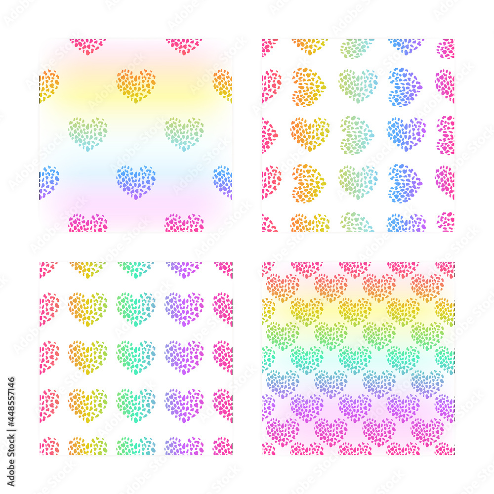 Rainbow Leopard Vector Seamless Pattern. Neon Gradient Stock