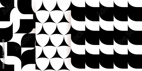 Vector Boho geometric silhouettte monochrome drawing