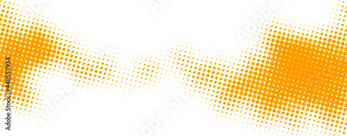 Yellow abstract halftone dotted spot..