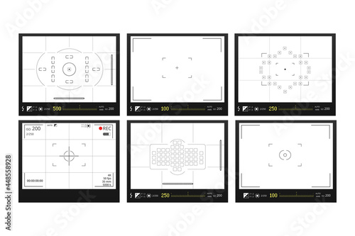 Screen modes video and photo shooting template