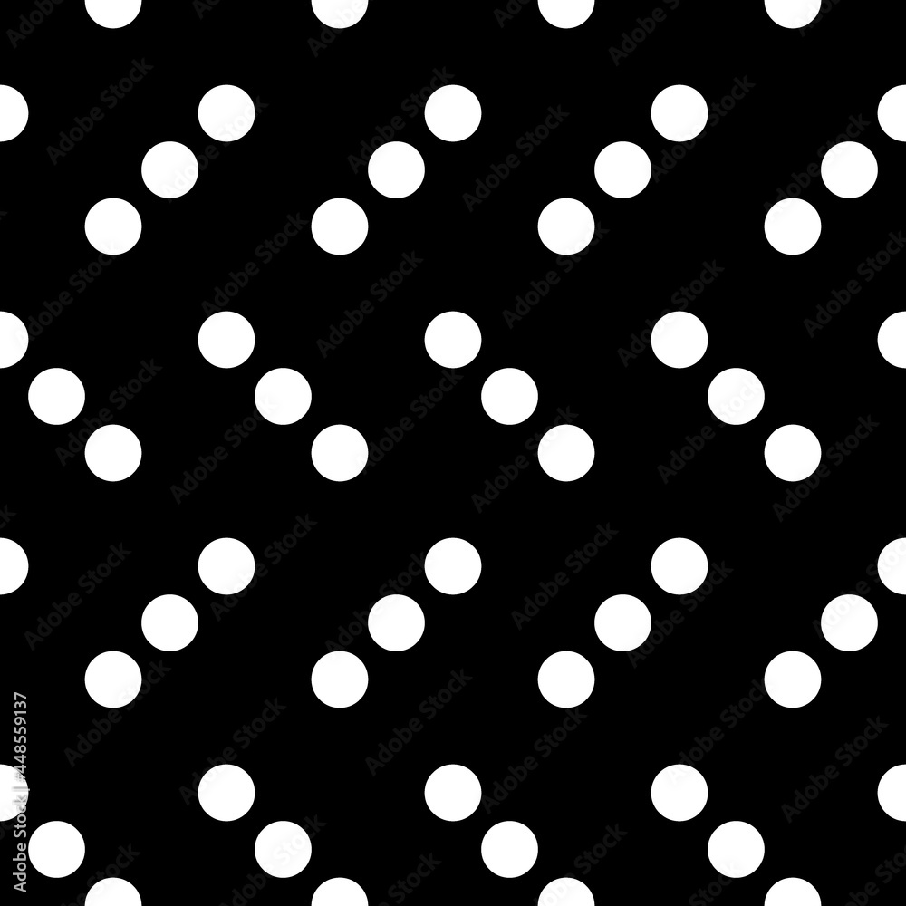 Dots seamless pattern. Circles ornament. Dot shapes motif. Circle forms backdrop. Dotted wallpaper. Rounds background. Digital paper, textile print, web design, abstract image. Vector artwork