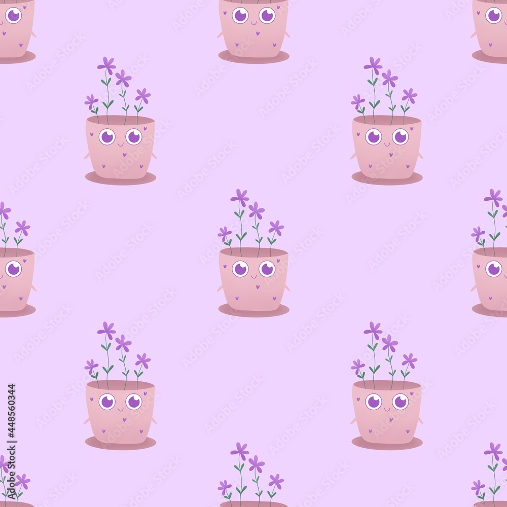 cute pattern with plants for kids cute pattern with plants for kids