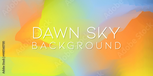Oil Fantasy Clouds Painting Artistic Texture Background. Acrylic Watercolor Artwork Backdrop Design Banner Template.