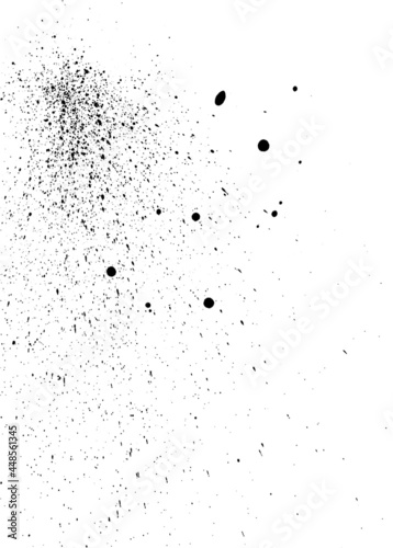 素材　黒インク　しぶき