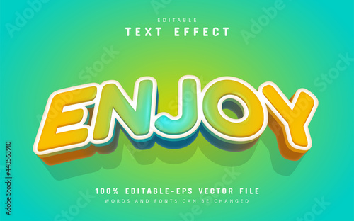 Enjoy text effect cartoon style