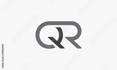 letter QR logo isolated on white background.
